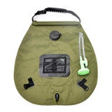 20L Solar Bath Bag Outdoor Self Driving Camping  Hot Water Bottle Portable Outdoor  Bath Water Storage Bag(Army Green)