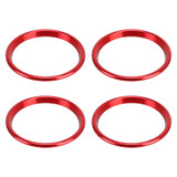 4 PCS Car Metal Air Outlet Decorative Outside Ring for Audi A3 / S3 / Q2L (Red)