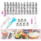 124-in-1 Cake Turntable Piping Nozzle Piping Bag Baking Tool Set