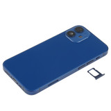 Battery Back Cover (with Side Keys & Card Tray & Power + Volume Flex Cable & Wireless Charging Module) for iPhone 12 Mini(Blue)