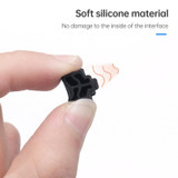 20 PCS Silicone Anti-Dust Plugs for RJ45 Port(Black)