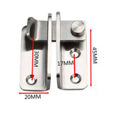 Small Right Open Stainless Steel Sliding Door Latch No Punch Latch Door Bolt Catch With Screw