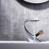 Basin Waterfall Type Hot & Cold Water All-Copper Faucet Bathroom Sanitary Ware (Electroplating Gold)