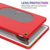 For Google Pixel Tablet Pure Color Liquid Silicone Shockproof Tablet Case(Red)