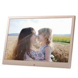 HSD1303 13.3 inch LED 1280x800 High Resolution Display Digital Photo Frame with Holder and Remote Control, Support SD / MMC / MS Card / USB Port, US Plug(Gold)