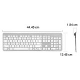 B035 2.4G Wireless Keyboard Scissor Foot Construction Silent Office Laptop External Keyboard, Color: Double-mold Bluetooth Gray