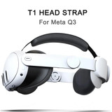 For Oculus/Meta Quest 3 VR Adjustable Elite Headset Head Strap(White)
