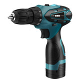 HILDA Electric Drill Cordless Screwdriver Lithium Battery Mini Drill Cordless Screwdriver Power Tools, EU Plug, Model:16.8V with Plastic Box