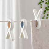 3 PCS Yellow Household Plastic Windproof Sheet Fixed Clothespin Hanger Clip