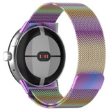 For Google Pixel Watch 2 Milan Magnetic Steel Mesh Watch Band(Colorful)