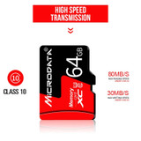 MICRODATA 128GB U3 Red and Black TF(Micro SD) Memory Card