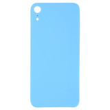 Easy Replacement Big Camera Hole Glass Back Battery Cover with Adhesive for iPhone XR(Blue)