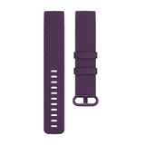 Color Buckle TPU Wrist Strap Watch Band for Fitbit Charge 4 / Charge 3 / Charge 3 SE, Size: S(Dark Purple)