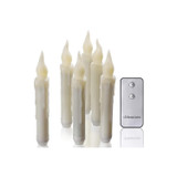 12pcs /Set LED Floating Candles Lights With Remote Control Christmas Halloween Decoration, Style: Glossy Magic Wand(Yellow Flash)