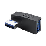 ENKAY USB 3.0 Adapter 90 Degree Angle Male to Female Combo Coupler Extender Connector, Angle:Horizontal Right