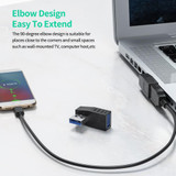 ENKAY USB 3.0 Adapter 90 Degree Angle Male to Female Combo Coupler Extender Connector, Angle:Horizontal Right