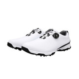 PGM Golf Breathable Rotating Buckle Sneakers Outdoor Sport Shoes for Men(Color:White Black Size:44)