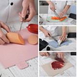 Wheat Straw Classification Cutting Board Set Multi-purpose Non-slip Cutting Board, Specification: 4 PCS + Base