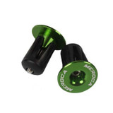 1pair MEROCA Mountain Bike Expansion Lock Bar Plug Road Bike Bicycle Bar Plug End Cover, Color: Green