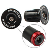 1pair MEROCA Mountain Bike Expansion Lock Bar Plug Road Bike Bicycle Bar Plug End Cover, Color: Titanium