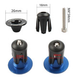 1pair MEROCA Mountain Bike Expansion Lock Bar Plug Road Bike Bicycle Bar Plug End Cover, Color: Gold