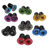 1pair MEROCA Mountain Bike Expansion Lock Bar Plug Road Bike Bicycle Bar Plug End Cover, Color: Gold