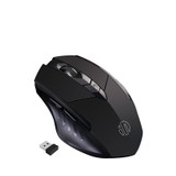 Inphic PM6 6 Keys 1000/1200/1600 DPI Home Gaming Wireless Mechanical Mouse, Colour: Black Wireless Charging Silent Version