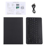 AM10 2 in 1 Removable Bluetooth Keyboard + Protective Leather Tablet Case with Holder for Lenovo M10 FHD Plus 10.3 inch(Black)