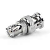 BNC Male + Mini UHF Female Connector RF Coaxial Adapter