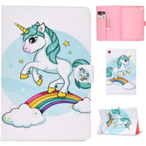 For Samsung Galaxy Tab S5e 10.5 T720 / T725 Colored Drawing Pattern Horizontal Flip PU Leather Case with Holder & Card Slot & Sleep / Wake-up Function(Unicorn)