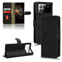 For Xiaomi Mix Fold 3 Skin Feel Magnetic Flip Leather Phone Case(Black)