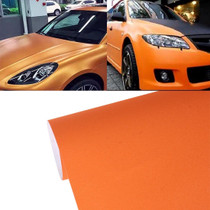 7.5m * 0.5m Grind Arenaceous Auto Car Sticker Pearl Frosted Flashing Body Changing Color Film for Car Modification and Decoration(Orange)