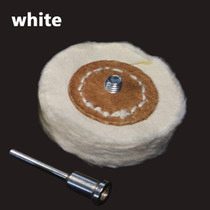 T Style Polish Buffing Wheel Grinding Head Cloth Dremel Wheel Grinder Brush For Rotary(White)