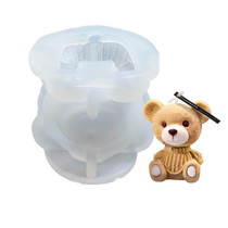 Cartoon Milk Tea Coffee Bear Ice Cube Silicone Mold Aromatherapy Candle Plaster Epoxy Mold, Specification: MC-150