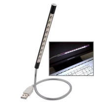 10-LED Portable Ultra Bright USB LED Light(Black)