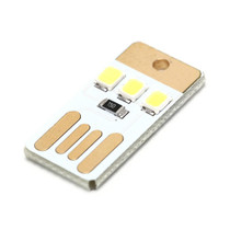 10 PCS Mini Pocket Card USB Power Keychain LED Night Light(White)