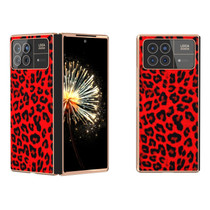 For Xiaomi Mix Fold 3 Nano Plating Leopard Print Phone Case(Red)