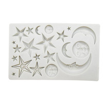 Star Moon Face Chocolate Clay DIY Silicone Mold(Gray)