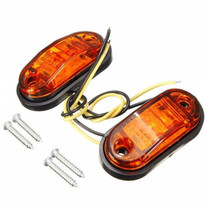 10-30V Oval Clearing Truck Trailer Side Marker Light (Orange)