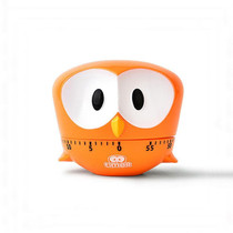 Cartoon Animal Owl Timer Kitchen Desktop Alarm Clock(Orange)