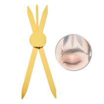 Three-point Positioning Tattoo Measuring Eyebrow Ruler(Gold)