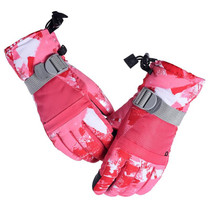 Unisex Skiing Riding Winter Outdoor Sports Touch Screen Thickened Splashproof Windproof Warm Gloves, Size: L(Pink)