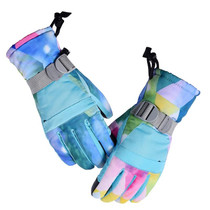 Unisex Skiing Riding Winter Outdoor Sports Touch Screen Thickened Splashproof Windproof Warm Gloves, Size: XS(Narcissus)