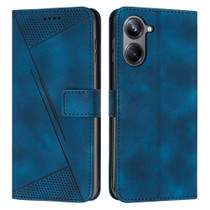 For Realme 10 Pro 5G Dream Triangle Leather Phone Case with Lanyard(Blue)