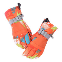 Unisex Skiing Riding Winter Outdoor Sports Touch Screen Thickened Splashproof Windproof Warm Gloves, Size: XS(Orange)