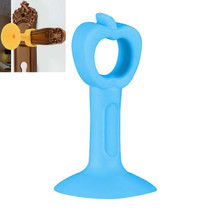 20 PCS Extended Version Of Silicone Door Stopper Punch-Free Handle Anti-Collision Door Stopper(Sky Blue)