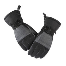 Unisex Skiing Riding Winter Outdoor Sports Touch Screen Thickened Splashproof Windproof Warm Gloves, Size: M(Linen Dark Gray)