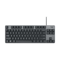 Logitech K835 Mini Mechanical Wired Keyboard, Green Shaft (Black)