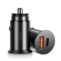 ROCK H15 Dual Port USB + USB-C / Type-C PD30W Car Charger (Black)