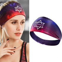 2 PCS Sports Fitness Antiperspirant Headband Sweat-Absorbent Headband Sweatband(Starry Sky)